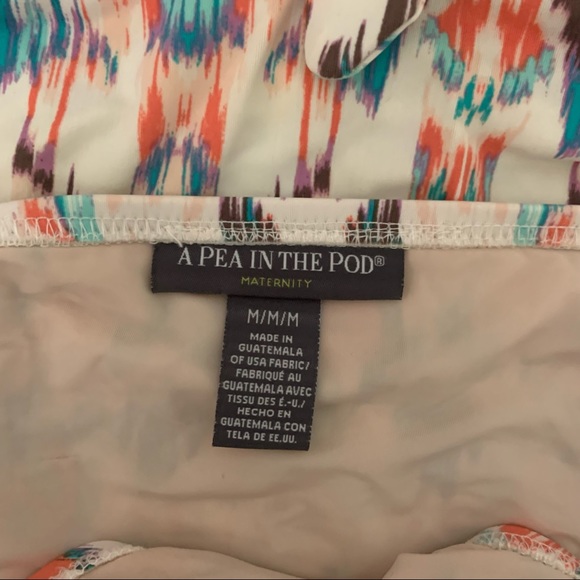 A Pea in the Pod tankini ikat print front knot maternity Medium - Picture 6 of 6